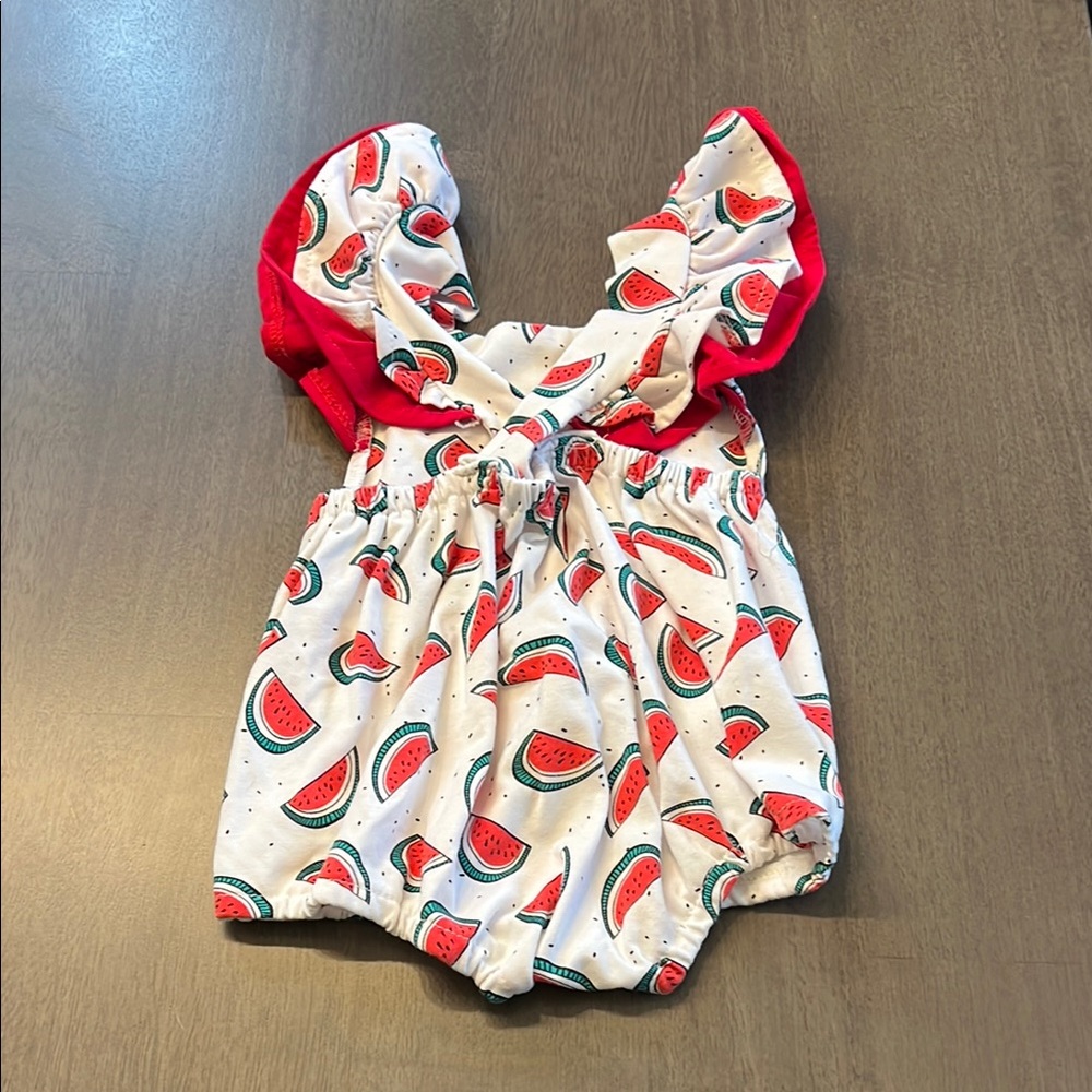 Watermelon Print Baby Romper #449 - Picture 2 of 3